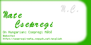 mate csepregi business card