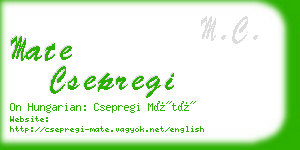 mate csepregi business card